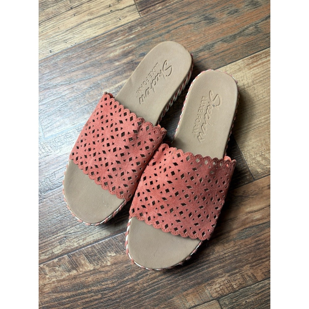 Skechers luxe foam Sepulveda Petunia Slide Coral Sz 9